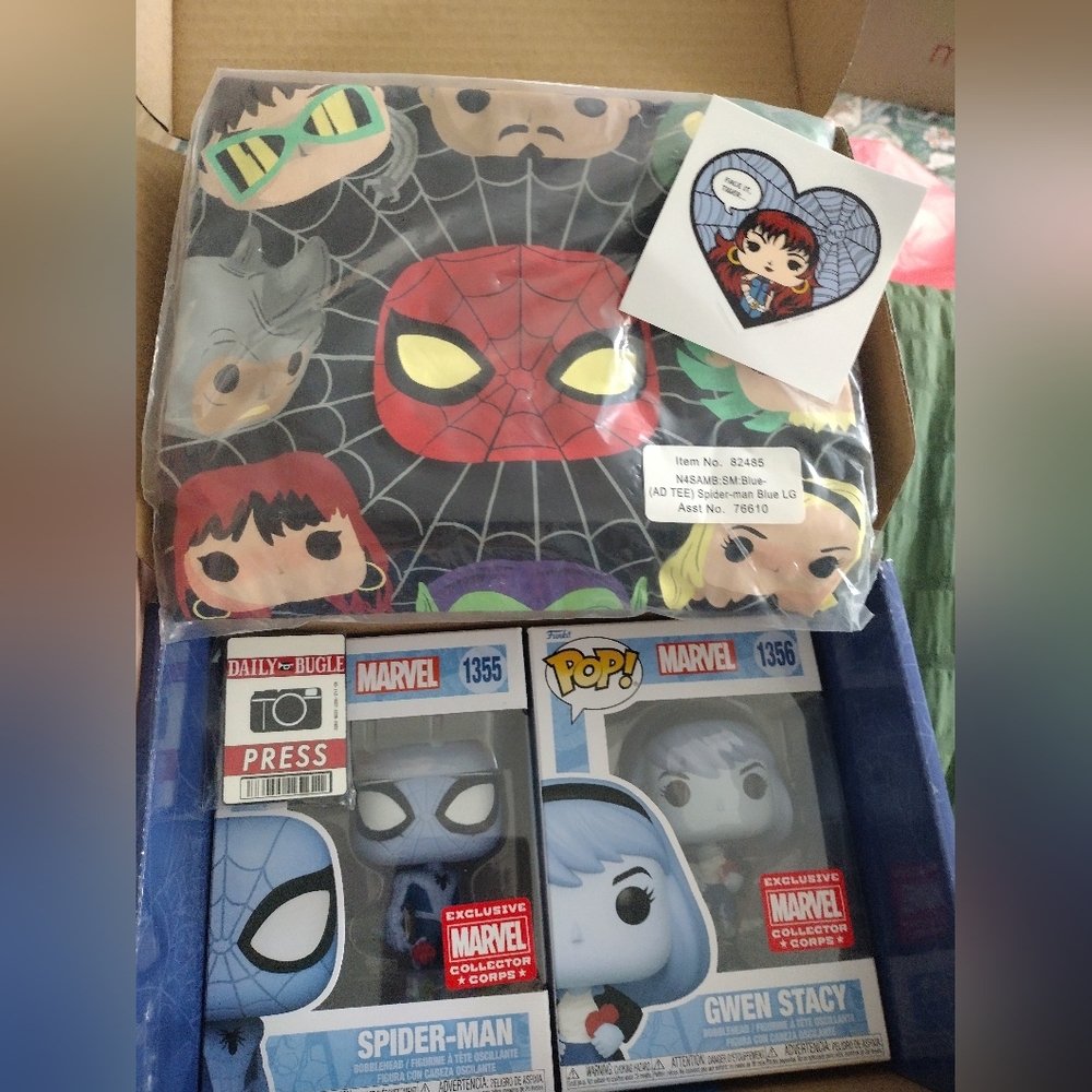 NEW Funko marvel collector corps spiderman blue box